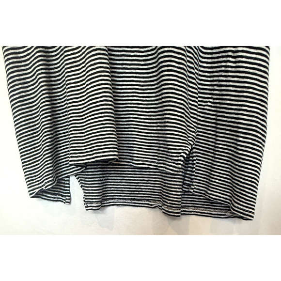 Chicos Womens Linen Popover Casual Top Size L Striped Resort Oversized Coastal - Picture 4 of 9